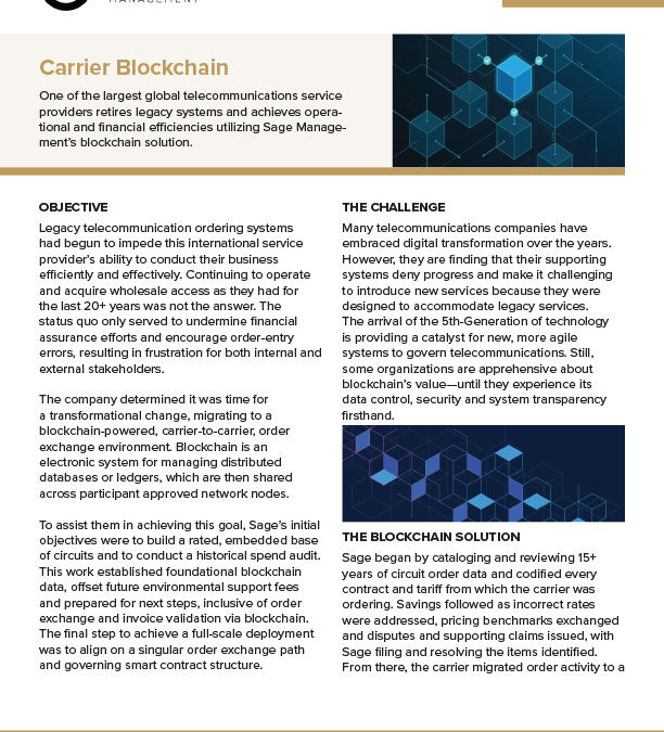 Carrier Blockchain